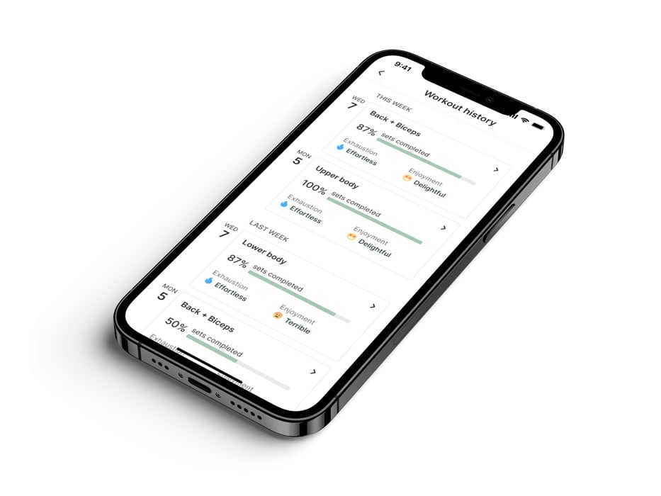 Another mockup of the coaching app showcasing more features.